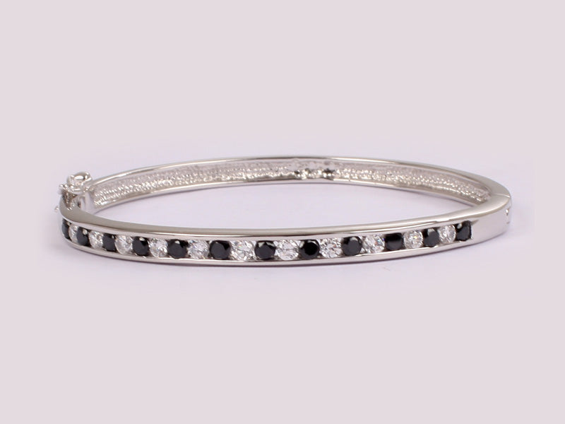 Black Cubic Zirconia Bangle