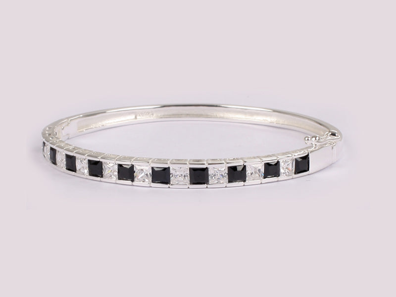 Black Cubic Zirconia Bangle