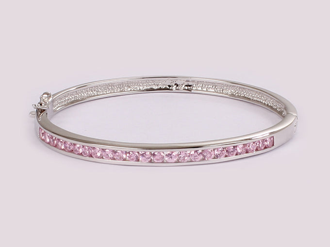 Pink Cubic Zirconia Bangle