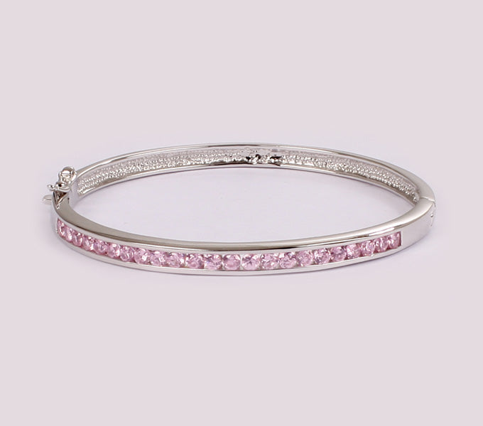 Pink Cubic Zirconia Bangle