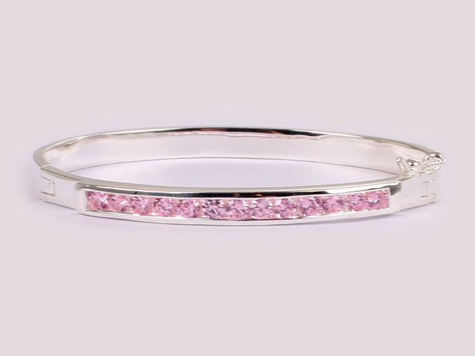 Pink Cubic Zirconia Bangle