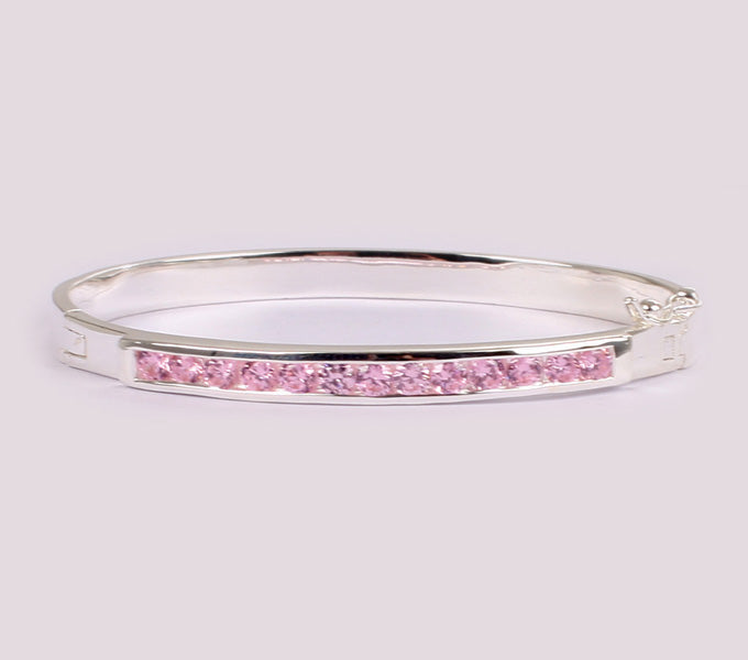 Pink Cubic Zirconia Bangle