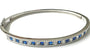 Sapphire Cubic Zirconia Silver Bangle.