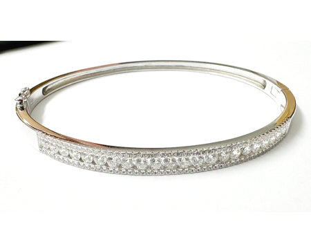 Silver Collection Cubic Zirconia Bangles