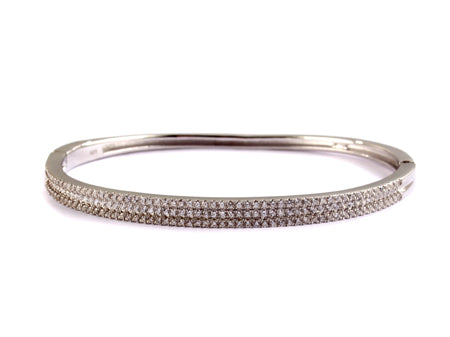 A White Cubic Zirconia Bangle.