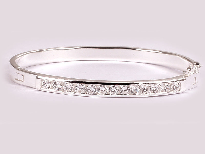 White Cubic Zirconia Bangle