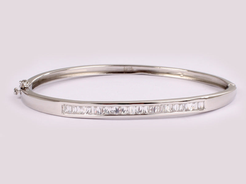White Cubic Zirconia Bangle