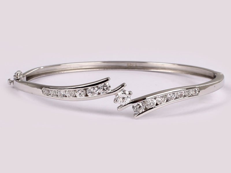 White Cubic Zirconia Bangle