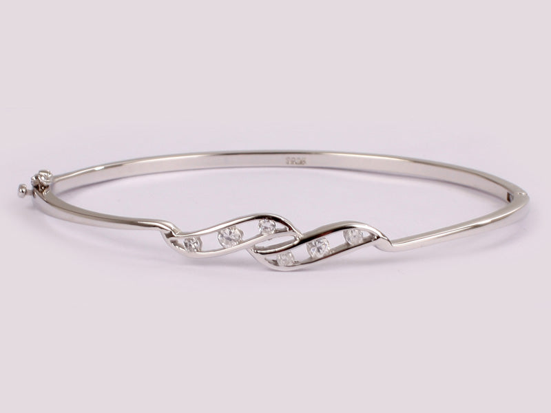 White Cubic Zirconia Bangle