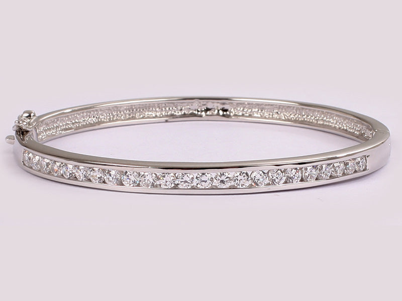 White Cubic Zirconia Bangle