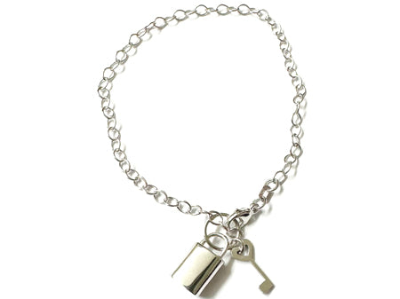 A Silver Padlock Bracelet