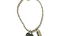 A Silver Padlock Heart And Round Disc Bracelet