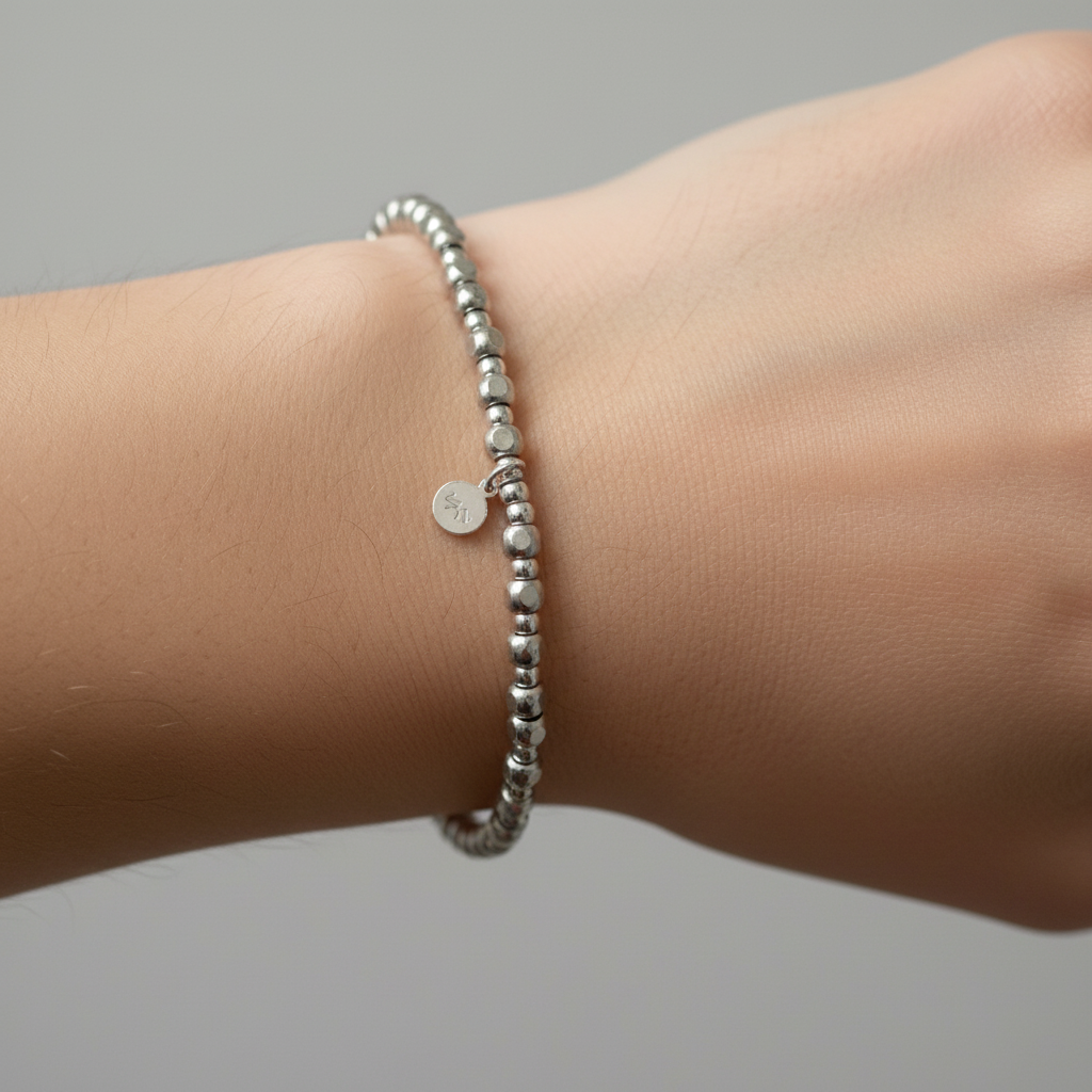 New Silver Elasticated Bracelet