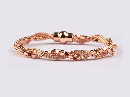 Silver with Rose Gold Plate  Bracelet.