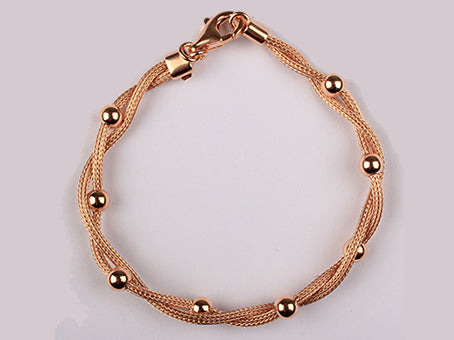 Silver with Rose Gold Plate  Bracelet.
