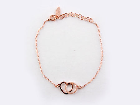 Silver with Rose Gold Plate  Bracelet