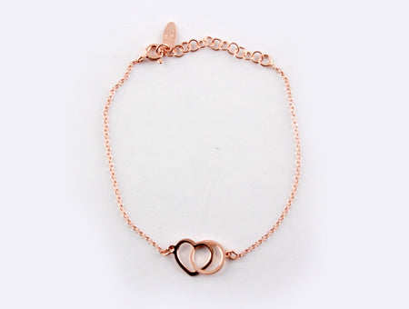 Silver with Rose Gold Plate  Bracelet