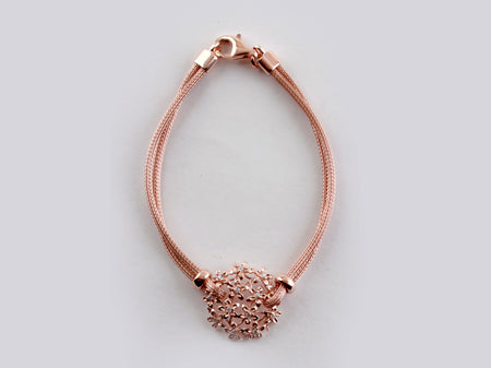 Silver with Rose Gold Plate  Bracelet