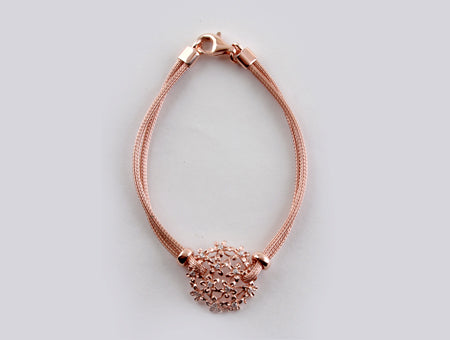 Silver with Rose Gold Plate  Bracelet
