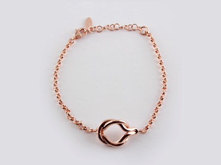 Silver with Rose Gold Plate  Bracelet