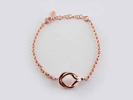 Silver with Rose Gold Plate  Bracelet
