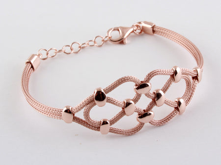 Silver with Rose Gold Plate  Bracelet