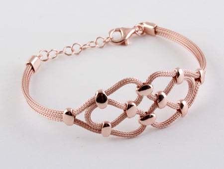 Silver with Rose Gold Plate  Bracelet