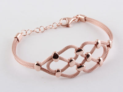 Silver with Rose Gold Plate Bracelet.
