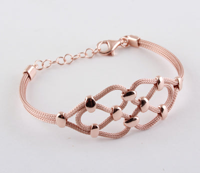 Silver with Rose Gold Plate Bracelet.