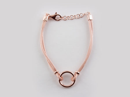 Silver with Rose Gold Plate  Bracelet