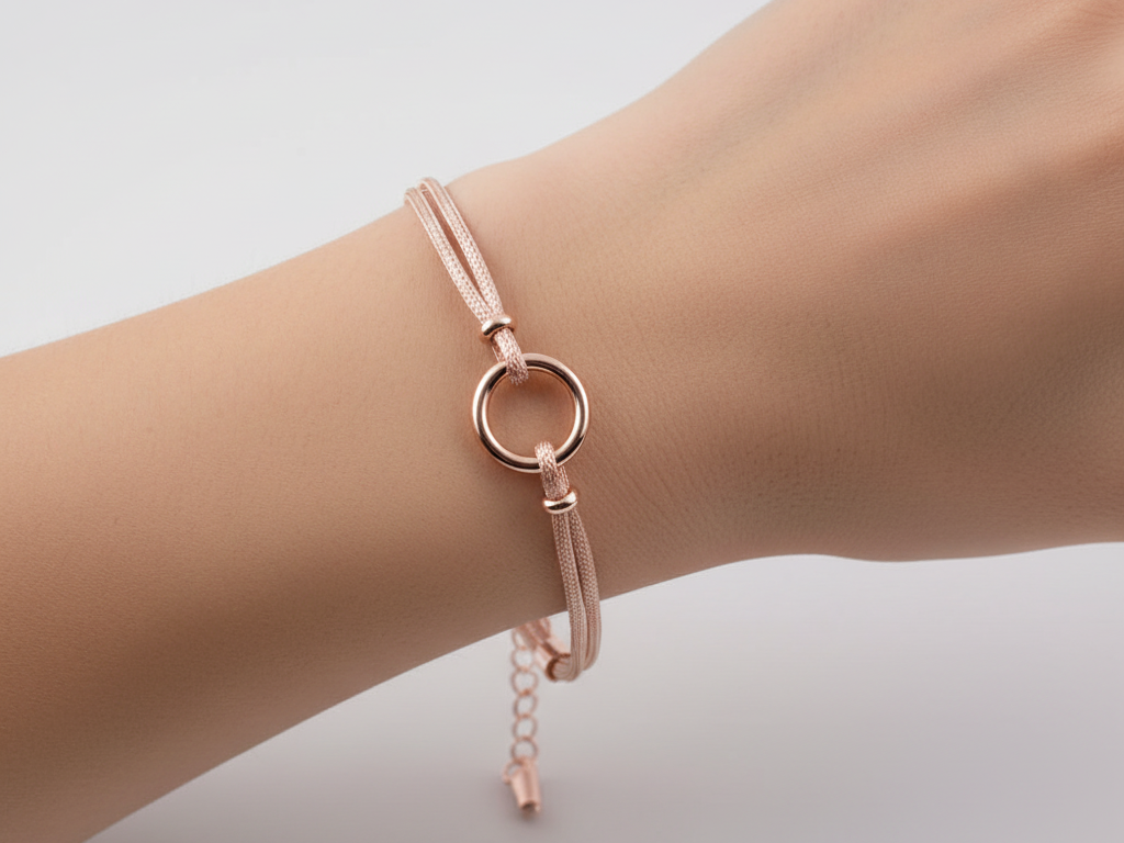 Silver with Rose Gold Plate  Bracelet