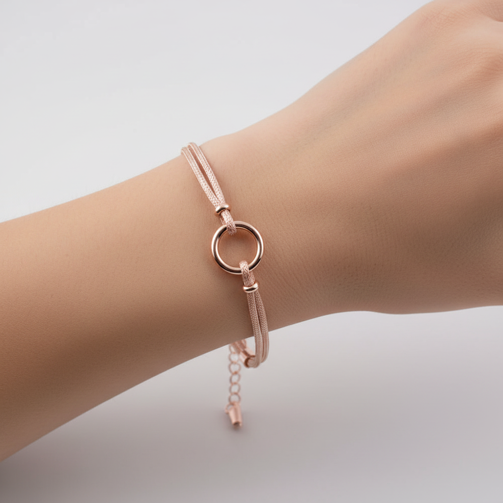 Silver with Rose Gold Plate  Bracelet