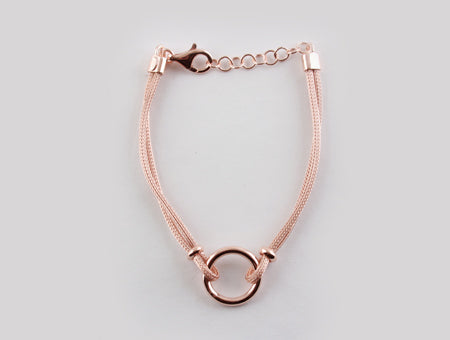 Silver with Rose Gold Plate  Bracelet