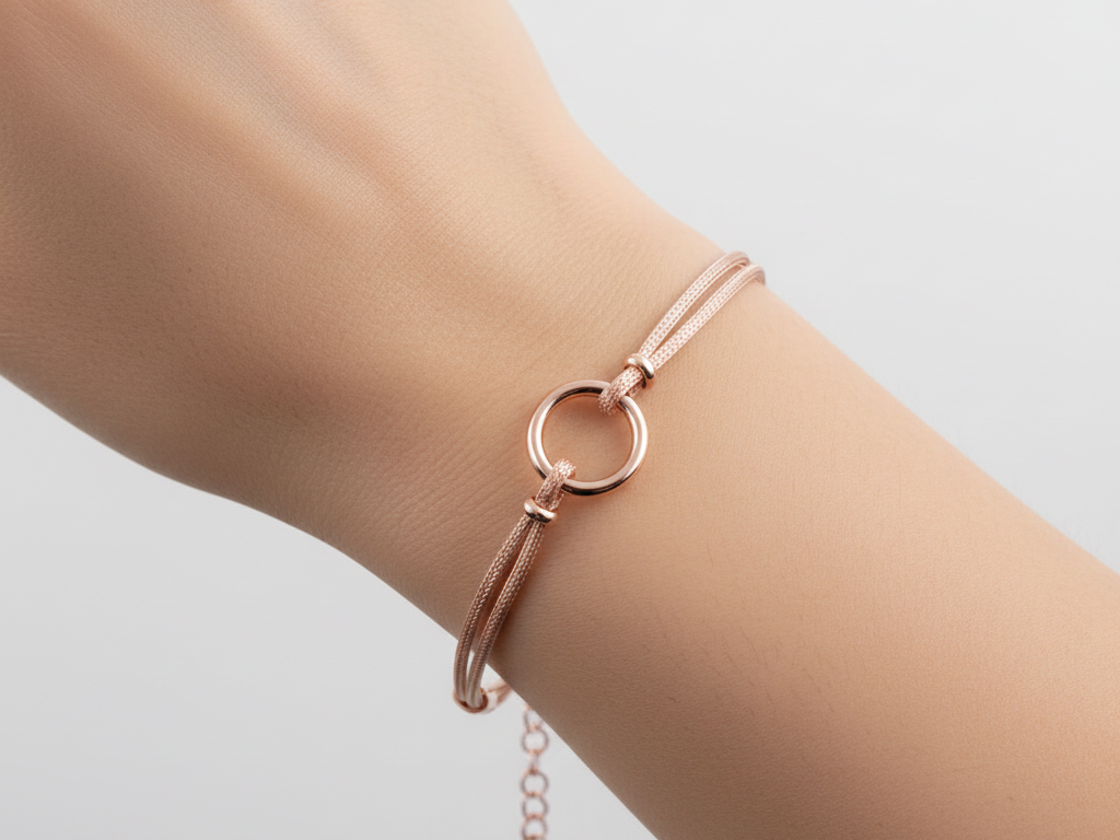 Silver with Rose Gold Plate  Bracelet