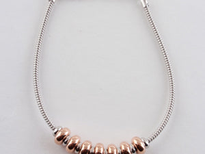 Silver with Rose Gold Plate Bracelet.