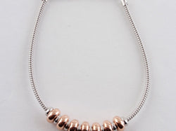 Silver with Rose Gold Plate Bracelet.
