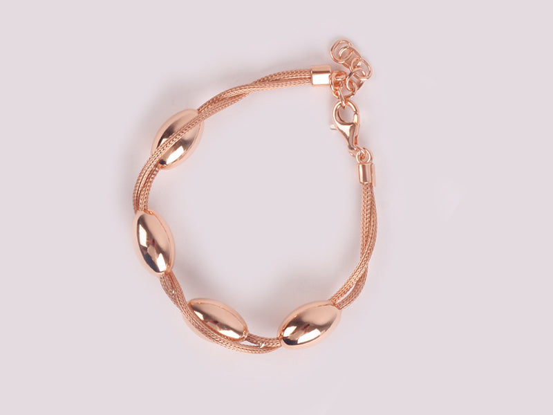 Silver with Rose Gold Plate  Bracelet
