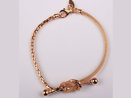 Silver with Rose Gold Plate  Bracelet.
