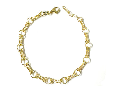 A Simply Yellow Plated on Silver Bracelet