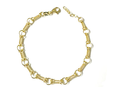 A Simply Yellow Plated on Silver Bracelet