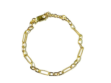 A Simply Silver Yellow Plated Bracelet
