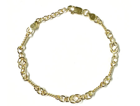 A Simply Silver Yellow Plated Bracelet