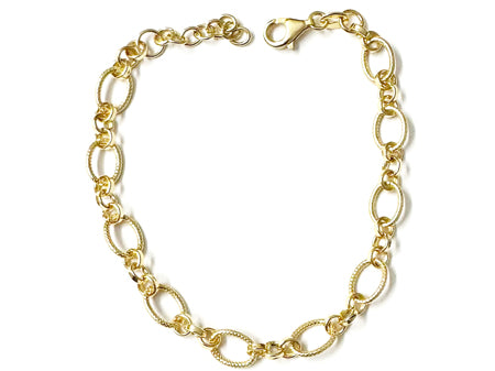 A Gold Plated Silver Necklace and Bracelet