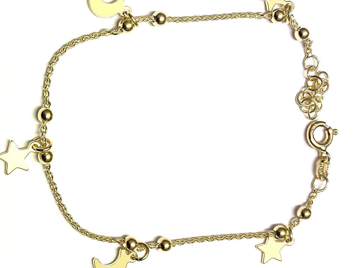 A Silver Yellow Gold Plated Bracelet