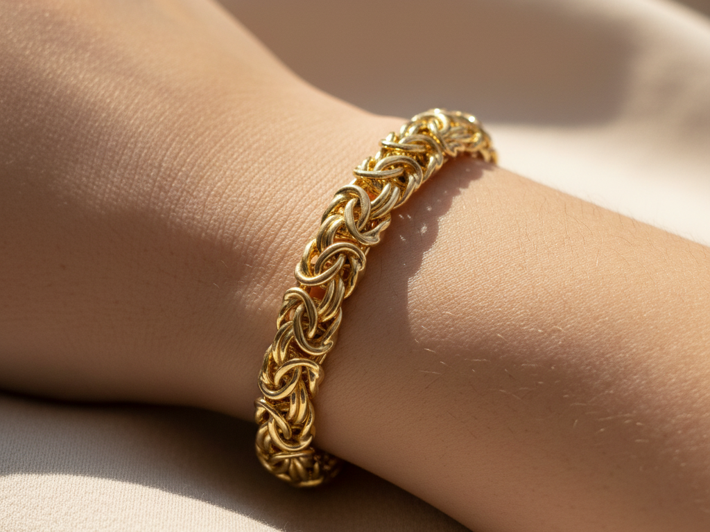 New Silver Yellow Gold Plated Bracelet