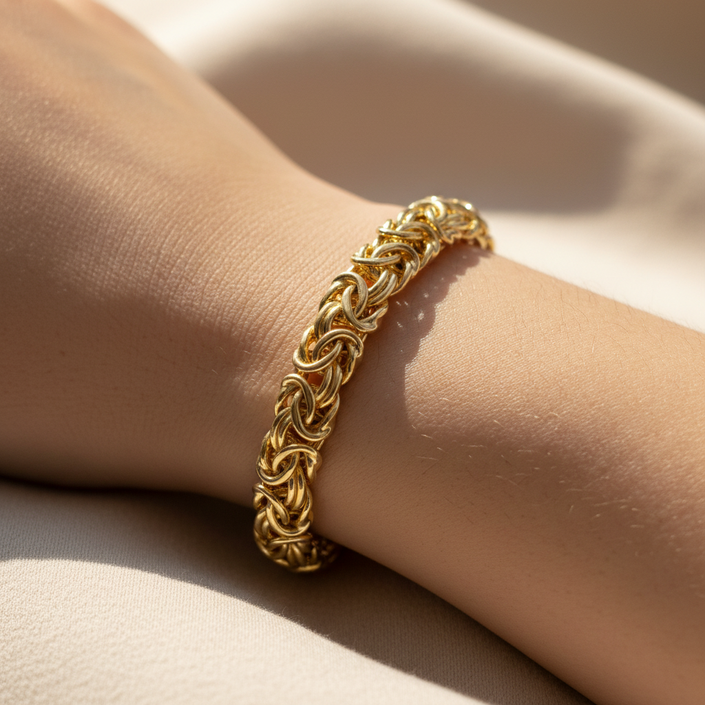 New Silver Yellow Gold Plated Bracelet