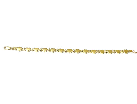 A Silver Yellow Plated Heart Bracelet