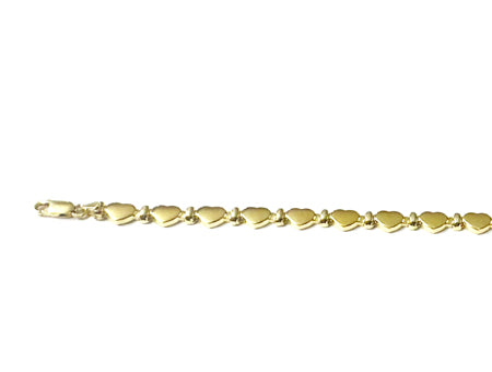A Silver Yellow Plated Heart Bracelet
