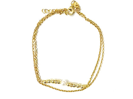 A Pearl Yellow Plated Silver Bracelet