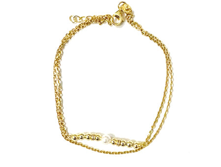 A Pearl Yellow Plated Silver Bracelet